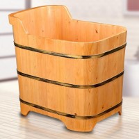 cheap small solid cedar wood indoor portable wooden barrel bathtub