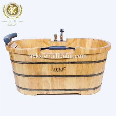 Solid surface rectangle wooden bath tub ofuro bath