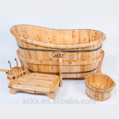 KX SPA deep soaking tub wood folding portable bathtub